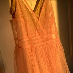 Staud Pink Mandy Strappy Tulle Maxi Dress ✨